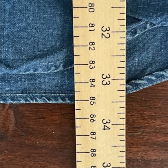 Polo Ralph Lauren oversized 100% linen navy long sleeve shirt M - Picture 4 of 11